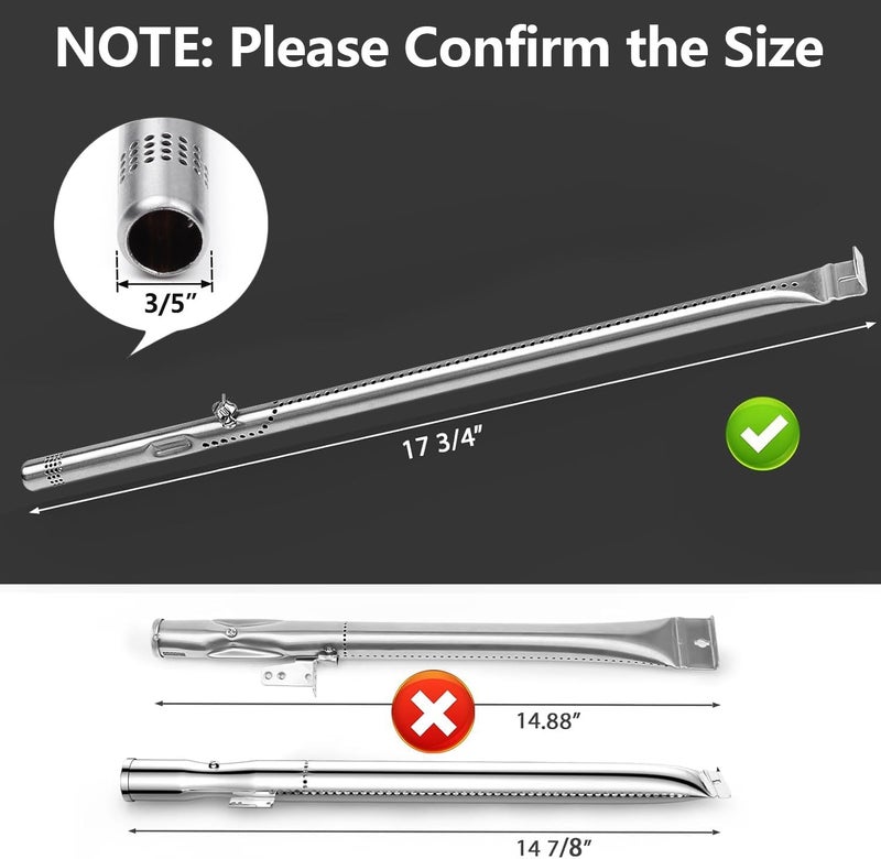 Barbqtime Grill Replacement Parts for Charbroil Performance 2 Burner Grill 463673519 463625217 463625219 463673517 463673017 463673617 463673019, 17.75" Burner Replacement Parts for Char-Broil Grill - Image 5